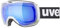 Uvex downhill 2100 CV - Skibrille für Damen und Herren - konstraststeigernd - verzerrungs- & beschlagfrei - white matt/blue-green - one size