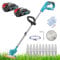 Cordless Garden Strimmer Compatible with Makita 18V Battery, Telescopic Lightweight Powerful Grass Trimmer, Strimmer Edge Cutter with 12 Spare Blades
