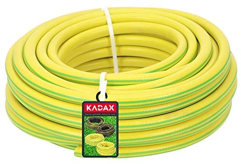 KADAX Bequemer Gartenschlauch aus PVC-Materialien, 20 m Länge, leichter 3-lagiger Schlauch, auslaufsicherer Wasserschlauch für Rasenbewässerung (½ Zoll)