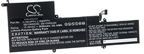 vhbw Akku kompatibel mit Lenovo Yoga 14s, 7 Slim 14ARE05, Slim 7-14ARE Notebook (3850mAh, 15,36V, Li-Polymer)