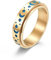 Yifnny Spinner Ring, Edelstahl Spinner Ringe für Damen Herren Zappelbandringe Mond Stern Ringe Stressabbauende Hochzeit Versprechen Leuchtender Ring (Luminous Glow-Gold, 9)