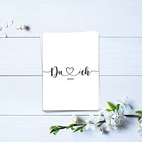 Ulrike Wathling Du, ich, passt | Postkarte, Verliebt, Liebe, Grußkarte, Set:Einzel