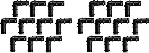 Magazzini GM GOMITO, Raccordi per Sistema di irrigazione Tubo Ala gocciolante,disponibili anche Manicotto,Tee,Valvola,Tappo,Picchetto,Gancio,Presa a Staffa, per Tubi da 16mm (20,Gomito)