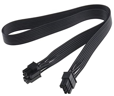 The Lord of the Tools Câble Adaptateur d'alimentation CPU 8 Broches Mâle vers CPU 8 Broches (4+4 Détachables) Mâle EPS-12V pour Carte Mère Compatible avec l'alimentation Modulaire 62cm 24,41 Pouces