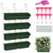 KMDZDZGS 8 pieces Hanging Plant Pots, Vertical Garden Planter, Wall Pocket, Hanging Flower Basket, Fence Balcony Railing Shelf Planters with Detachable Hook for Garden Ornat Home Decor (Dark green)
