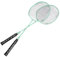 Ausla Badminton Set,2 Stück/Set Badmintonschläger Glas Carbon Legierung mit Schlägertasche und Nylon Griff für Anfänger Student Training,Türkis K168