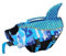 LYCICILI schwimmweste Hund mittel Reflektierende Schuppen-Schwimmweste for Hunde, Schwimmweste for Hunde, Badeanzug for Wasser, Pool, Kleidung for Haustiere, Badebekleidung (Color : Blue, Size : L)