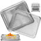 Air Fryer Tray Replacement for Cuisinart TOA-26 TOA-28 Toaster Air Fryer Convection Oven, 10.7 * 9.8'' Non-stick Mesh Air Fryer Stainless Steel Basket Wire Rack Accessories Parts, Dishwasher Safe