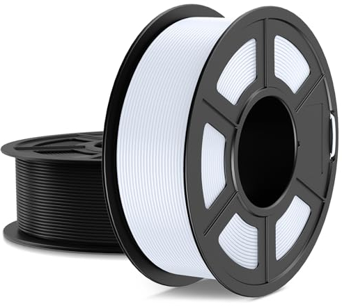 JAYO High Speed PLA Filament 1.75mm Schwarz+Weiß 2.2KG, Rapid PLA 3D Drucker Filament 1.75mm, für schnelles Drucken bis zu 600mm/s, Maßgenauigkeit +/- 0.02mm, 2 Spool(4.85lbs)