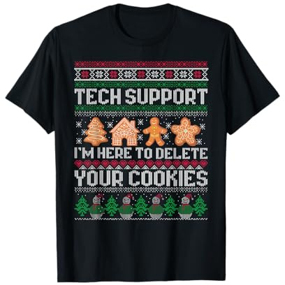 TECH SUPPORT X IT Mitarbeiter Computer Nerd X XMAS Christmas T-Shirt