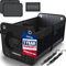 FORTEM Kofferraum Organizer, Kofferraumtasche, Zusammenklappbarer Auto Organizer Kofferraum mit Fächern, Rutschfester Boden, Verstellbare Sicherungsriemen, Klappbarer Deckel (Standard, Schwarz)