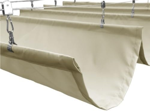 Pergola Couverture D'ombrage Rétractable Auvent Imperméable À L'eau, Résistant Aux UV Toit HDPE Voiles D'auvent À Vagues, Protection Solaire Pour L'extérieur Terrasse Cour ( Couleur : blanc , Taille :