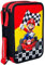 Clondo Dreifach Fefülltes Federmäppchen für Kinder, für Mario Kart Fans, Mädchen, Jungen, 45 Schulutensilien, 3 Reißverschlüsse, organisierte Fächer, Buntstifte, Filzstifte, Kleber, Schere
