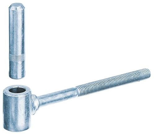 Alberts 864460 Kloben zum Einschrauben | galvanisch blau verzinkt | Dornmaß Ø14 mm | Länge 125 mm | 10er Set