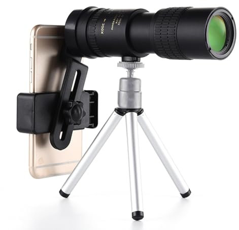 Nicoone 300X40 HD Monocular Telescope with Smartphone Adapter,High Definition Waterproof Monocular with Zoom Focus Phone Holder & Tripod for Wildlife Bird Watching Hiking Camping