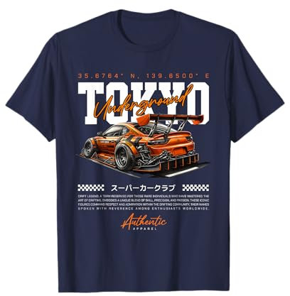 Cool Retro Vintage Japanese JDM Tokyo Japan Drift Race Car T-Shirt