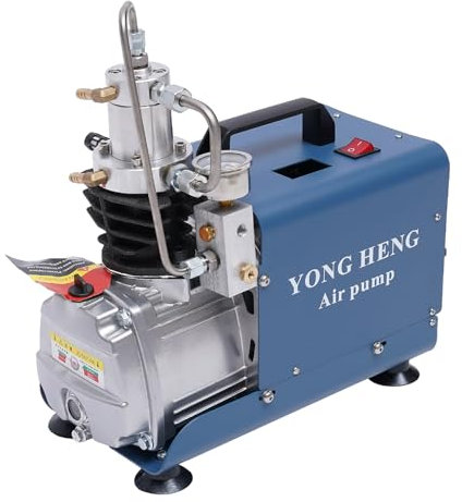 PCP Kompressor 30Mpa 300bar Elektrische Hochdruckluftpumpe 4500Psi Hochdruck Luftkompressor Pumpe Elektrischer Luftpumpe mit Wasserabscheider Druckluftpumpe für Druckluftpistole