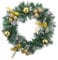 Fentar Corona Navidad Puerta, 35cm Guirnalda Navidad Puerta, Dorado Coroa de Natal Porta, Elegante Artificial Guirnaldas Navidad,Sólido Guirnalda Abeto Adornos Navidad Grandes Puerta Entrada