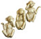 STOBAZA 3St kuscheltiere wohnzimmerdeko wischtelgeschenk Ornament-Set geschke meditierende Affenstatue Mini-Giraffenfiguren DREI Mini- Tierfiguren aus Harz Tierfigur aus Harz Golden