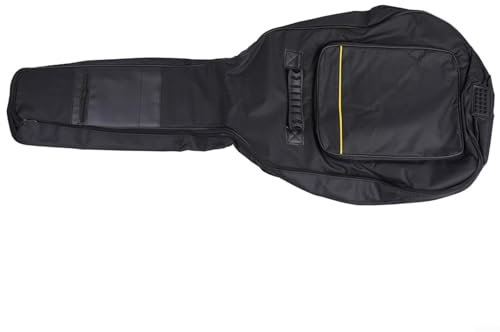 SMZhomeone Gitarrentasche, 104 cm, Oxford-Stoff, für Akustikgitarre, 104 x 43 x 14 cm, doppelte Gurte, gepolstert, Schwarz