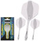 WINMAU Darts Fusion Integrated Flight & Shaft System - No.2 Shape & Design - Klare Farbe, Intermediate Länge