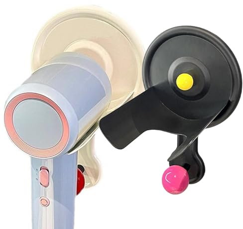 Gungtj Hair Dryer Holder Wall Mounted, No Punch Blow Dryer Holder, Self-Adhesive Hair Dryer Organizer, Hair Drying Machine Hanger, Bathroom Wall Hair Tool Holder, Blow Dryer Wall Rack