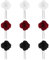 TRKETK 9 Stück Blumen Haarspangen Rose Blume Haarnadel Rose Brosche U Form Rose Floral Bobby Pins Vintage Rosen Haar Accessoires für Party Hochzeit Event Frauen Mädchen
