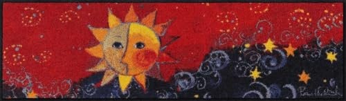 Salonloewe Rosina Wachtmeister Fußmatte Sole Nuovo 35 x 120 cm Katzen bunt witzig Eingangs-Matte Fußabtreter waschbar