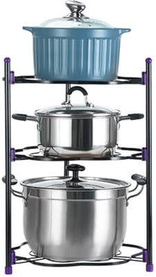 Organiseur de casseroles en acier inoxydable – Solution de rangement de cuisine peu encombrante pour placard et tiroir