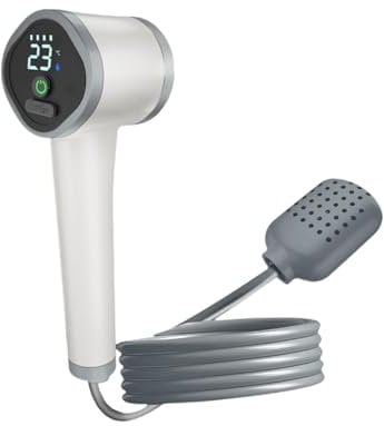 Aymzbd Doccia Portatile da Campeggio, Pompa Elettrica per Doccia USB