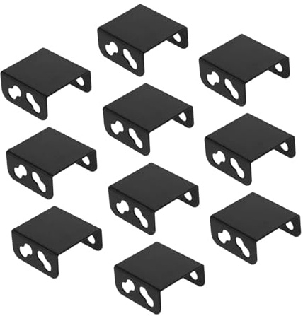 10 Stück Dual Lüfter Radiatorhalterung aus Eisen in Schwarz für CPU | Vierfach Clip System, Stabile Leistung, Geringere Geräusche, Passend für Selbstgemacht und Gaming Aufbauten