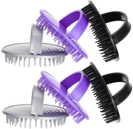 IWOWHERO 6 Teiliges Shampoo Bürstenset Pink Six – Kopfhautbürste Für Schuppen Fettiges Haar Schrubber Für Schuppen Professionelles Shampoo Massagegerät Für Fettige Zufällige Farbe
