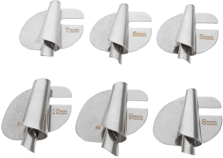 NUOBESTY Lot de 6 pieds presseurs pour ourlet roulé - Pied presseur pour ourlet roulé en métal de 5 à 10 mm - Pieds universels pour machine à coudre - Pièce de rechange