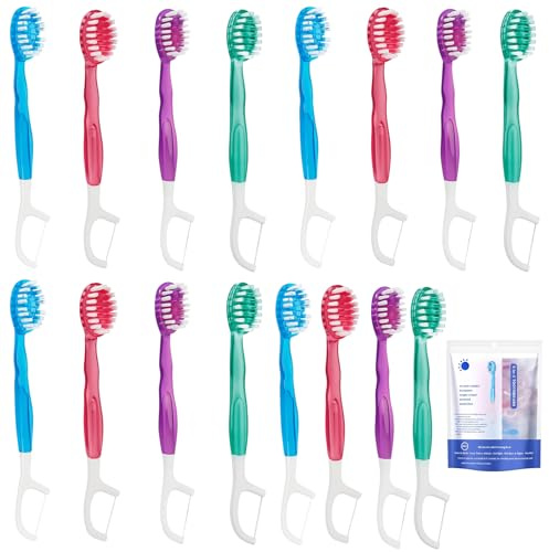 Mini Zahnbürste To Go, 16 Einwegzahnbürsten Mit Zahnpasta, Reisezahnbürste Set Mit 4 Geschmacksrichtungen, Hygienische Einmalzahnbürsten Für Unterwegs, Büro Und Reisen