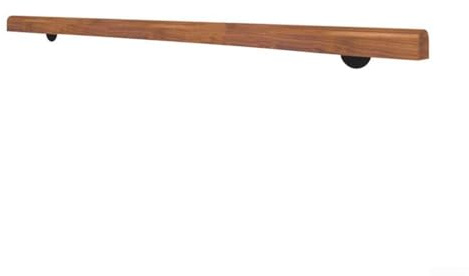 Trayneel Handlauf aus massivem Kiefernholz, 50 cm, rutschfest, abgerundet, zur Wandmontage mit Halterungen, Sicherheitsunterstützung für ältere Menschen, Kinder, Mobilitätshilfe