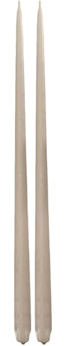 Stoff Nagel Candle Set, Wax, Beige, 29 cm, 150 gramm (Packung mit 2)