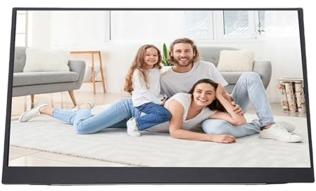SIXRUN Écran Portable, écran 15,6 Pouces 1080P avec connectivité sans Fil, Deuxième Moniteur Idéal pour Les Voyages et Le Travail à Distance