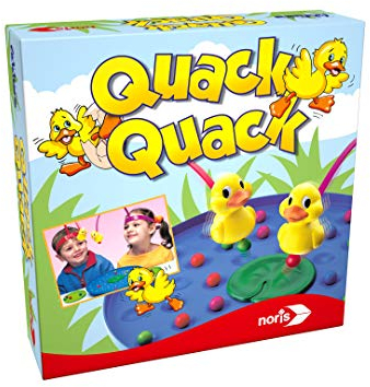 Noris 606011594 - Quack Quack, das witzige Geschicklichkeitsspiel für Kleine und Große Entenliebhaber, für 4 Spieler ab 4 Jahren