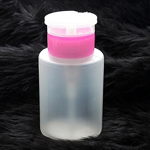 Gemini_mall® 150ML Nail Vanish Polish Remover Acetone Pump Dispenser Bottle (Pink)