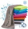 Fit-Flip Kühlendes Handtuch - Ice Cooling Towel und mikrofaser Kühltuch – kühlende Handtücher für Nacken und Hals - Airflip cool Towel für Fitness und Sport - Kühlhandtuch (grau, 120x35cm)