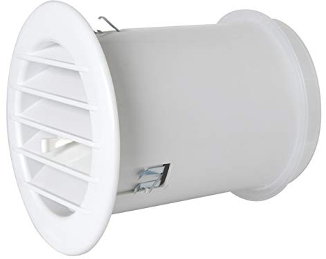 La Ventilazione ACT10CB Aircontrol Griglia Tonda con Valvola Termostatica per Clima Mite Diametro 128 mm, Bianco