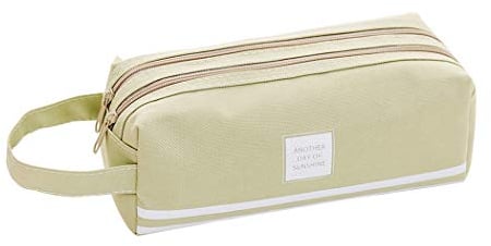 iSuperb Mäppchen Große Kapazität Federmäppchen Oxford-Tuch Stiftemäppchen Etui Schule Teenager Pencil Case für Damen und Mädchen (Grün)
