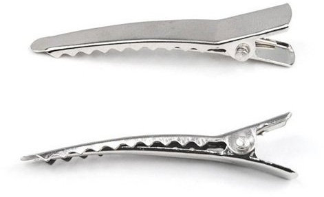 Nicedeal Lot de 50 Pinces crocodiles en métal à broches pour cheveux