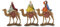 Moranduzzo Trío Reyes Magos en Camello para Belén de 10 Cm Escala 1:20 - Figuras de Belén Indestructibles - Estilo 700', Pintura Acabada a Mano, Producto Oficial, Escultor M. Landi