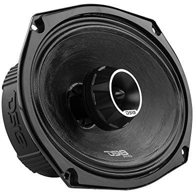 DS18 PRO-ZT69 6x9-Inch 2 Way Pro Audio Midrange Speakers with Built-in Bullet Tweeter, 4-Ohms, 550W Max, 275W RMS - Red Metal Mesh Grill Included (1speaker)