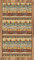 ABAKUHAUS Primitive Teppich, mexikanische Art, Flachgewebe Deko-Teppiche für das Wohn-,Schlaf-, und Essenszimmer, 80 x 150 cm, Beige Orange
