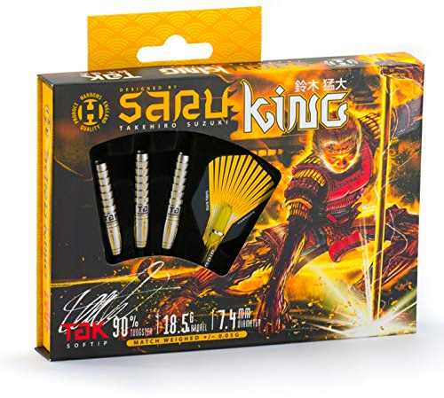 Harrows Darts Unisex-Adult Saru King Dart Soft, Gold, 18,5 g