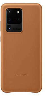 Samsung Leather Smartphone Cover EF-VG988 für Galaxy S20 Ultra Handy-Hülle, echtes Leder, Schutz Case, stoßfest, premium, braun