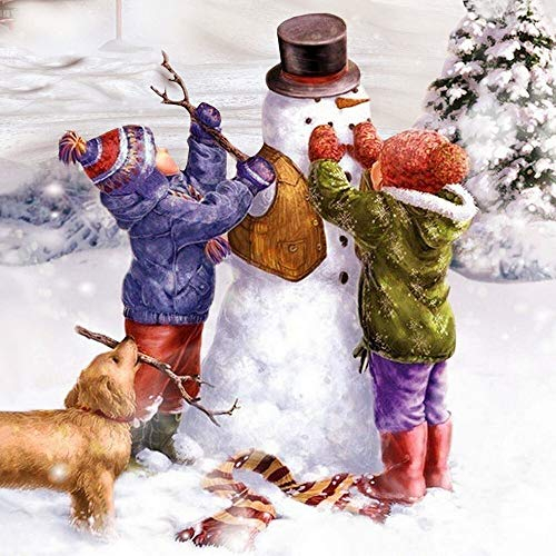 20 Servietten Winter for us | Schneemann | Kinder | Tiere | Weihnachten 33x33cm