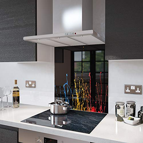 Glass Splashbacks Paint Splash Glass - Made by Premier Range in 75cm Wide x 110cm High